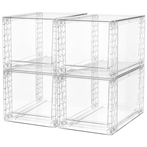 A-LuGei ¡¼????????¡½ Acrylic Stackable Drawers, 11.8" L Makeup Organizer, Bathroom Organizer and Storage, Under Sink Organizer, Plastic Storage Bins