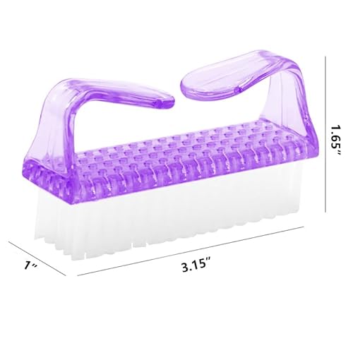 Handle Grip Nail Brush 4 Pack Nail Brushes Scrub Brush for Toes and Nails Hand Fingernail Cleaner Scrubbing Men Women