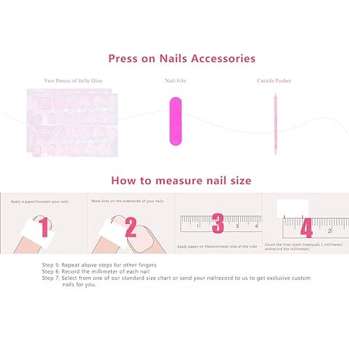 LOVFUL Stunning Bling Nails,Crystal Detailed Diamonds Press On Nails | Custom Shape | Glitter Rhinestone Nails | Gradient Pink Fake Nails| Square Long 2.2 in | H126 (L)