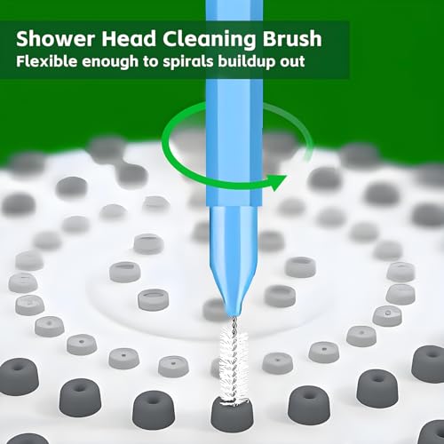 Shower Head Cleaner Tool Set, Multi-Size Shower Head Cleaning Brush for Small Hole Anti-Clogging Nozzle with Storage Boxes, Picks Fitting Nozzle Unclogger for Household Bathroom (30 Pcs)