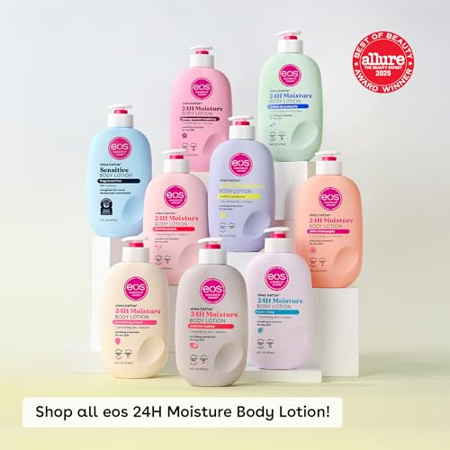 eos Shea Better Body Lotion Vanilla Cashmere, 24-Hour Moisture Skin Care, Lightweight & Non-Greasy, Natural Shea, Vegan, Vanilla Body Lotion, 16 fl oz