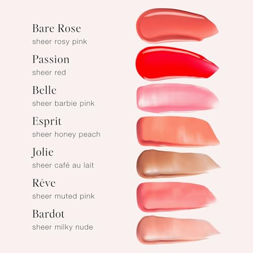 Jouer Essential Tinted Hydrating Lip Oil Gloss ? Moisturizing Dry Lip Treatment Serum - Fragrance Free Tinted Lip Oil - Jojoba Seed Oil and Apricot Oil Formula