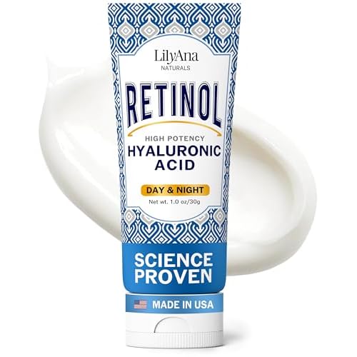 LilyAna Naturals Anti Aging Retinol Face Cream for Women ? Wrinkle & Neck Cream for Firming, Retinol Moisturizer for Face with Hyaluronic Acid, Hydrating Night Cream for Fine Lines, Collagen Boost