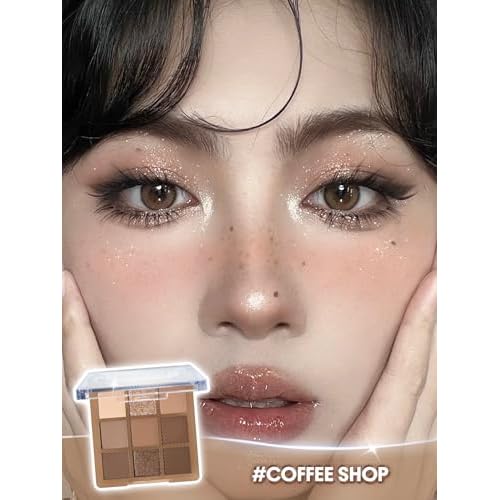 SHEGLAM Eyeshadow Palette 9-Color Ultra-pigmented Shimmer & Matte Shades, Vegan & Cruelty-free-Coffee Shop