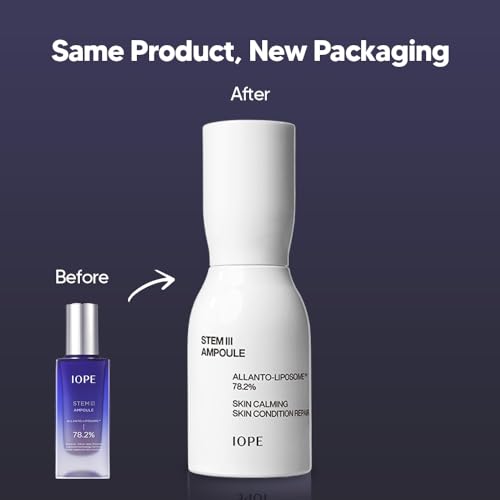 IOPE STEM III Face Serum | Anti-aging Facial Ampoule with Liposome & Niacinamide, Dermatologically Tested for Daily Hydrating and Firming, Fine Lines Wrinkle Care, Korean Skincare, 1.69 Fl Oz