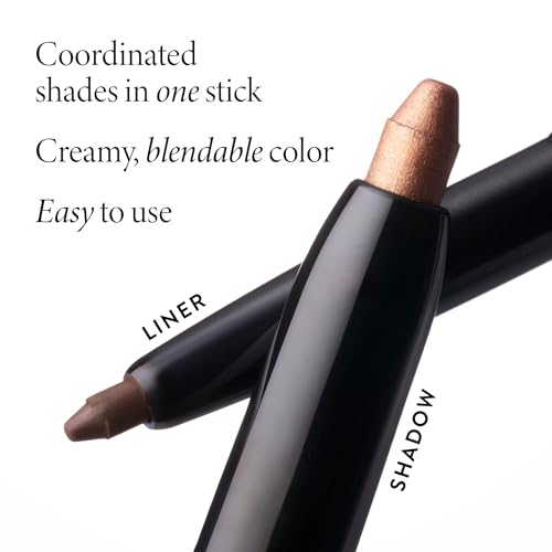 LAURA GELLER NEW YORK Swipe-n-Line Dual-Ended Eyeshadow + Eyeliner - Earthy (Taupe-Green/Warm Green) - Cream Eyeshadow & Smooth Glide Eyeliner - Waterproof & Crease-free Color