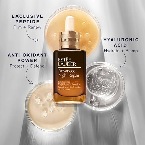Est?e Lauder Nighttime Experts 3-Piece Travel Size Skincare Gift Set | Repair + Bounce + Brighten | Includes Face Serum 1 Fl Oz, Eye Cream 0.17 Fl Oz + Moisturizer 0.5 Ounce