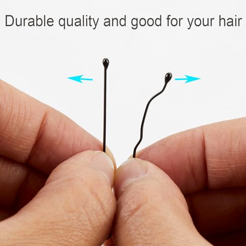 Bobby Pins - 400pcs Black Hair Pins Clips Bulk for Women - Mini Bun Pins Thin Thick for All Hairstyle Decoration - Pin Jumbo for Lady