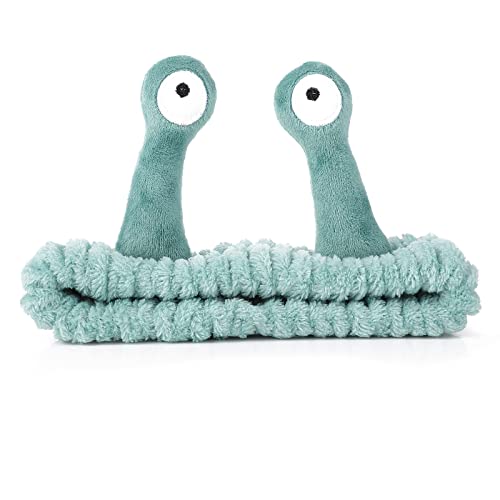 Face Wash Headband, Palm and Snail Spa Hair Bands Makeup Headbands Women Cartoon Cute Coral Fleece Elastic Headband Creative Hair Accessories for Washing Face Shower Beauty Skincare