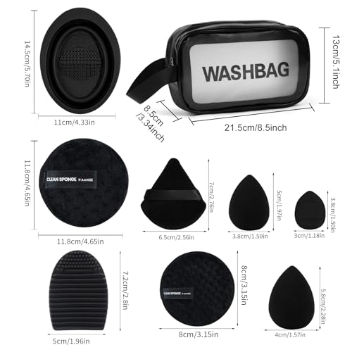 MAANGE 37 Pcs Makeup Brush Set Premium Synthetic Make Up Brushes Foundation Eye Shadow Powder Concealers Brushes Set for Beginners & Professional Makeup Tool Set (Black)