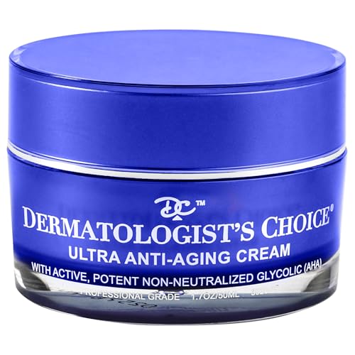 Dermatologist's Choice Ultra Anti-Aging Face Cream Retinoid Alternative Extra Strength Resurfacing Cream with Non-Neutralized Glycolic Acid