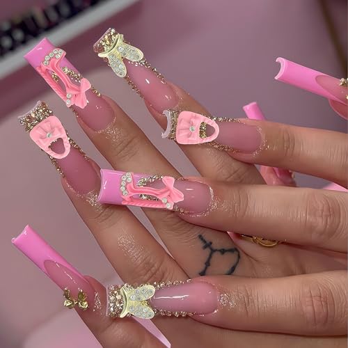 64PCS Nail Charms for Acrylic Nails,Alloy Y2K Nail Jewels Lipstick,High Heels,Handbags,Lips,Nail Accessories Nail Art Rhinestone