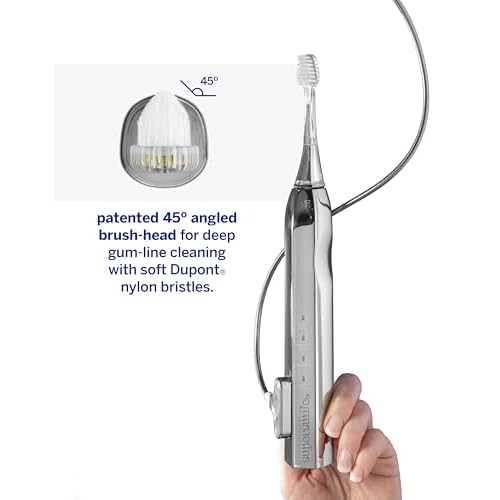 Supersmile Zina45¢â Sonic Pulse Toothbrush ? angled brush with polishing head for advanced cleaning ? For Visibly Whiter Teeth and Healthier Gums