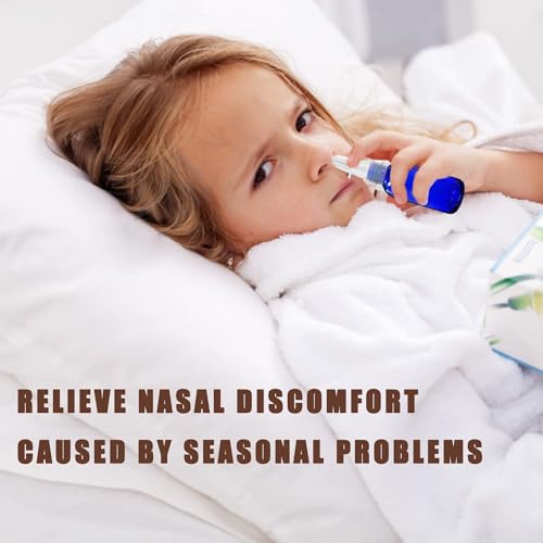 Nasal Spray Bottle 8Pcs 1oz (30ml),Empty Nose Spray Bottle,Glass Nasal Spray Bottles with Funnel, Dropper,Label,Cobalt Blue Glass Press Spray Head Refillable Portable Fine Mist Travel Bottle