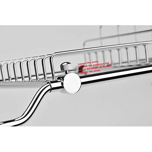 Brass Over Bathtub Racks Expandable Bath Caddy for The Elegant Tub Chrome Polished