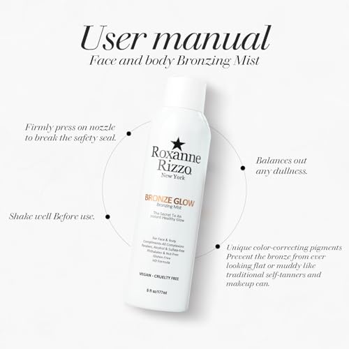 Bronze Glow ? Instant bronzer Spray Mist for Face and Body ? Hydrating Tanning Mist with Bronzer ? Blends into All Skin Tones ? Celebrity Favorite Bronzer Spray ? 6 oz
