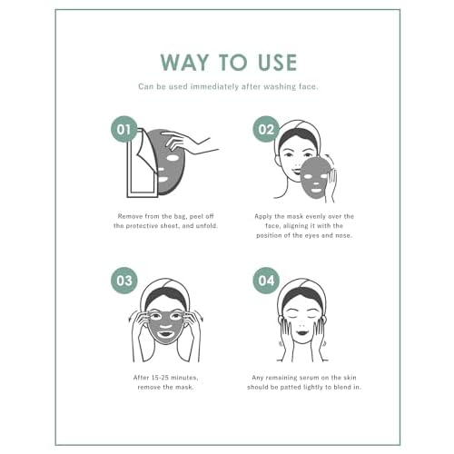 KisoCare Facial Sheet Mask (24 Pieces) 100% Pure Hot Spring Water, No Added Water Moisturizing Skincare