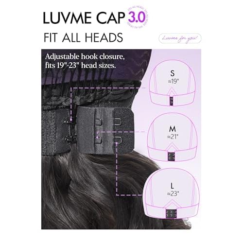 LUVME HAIR 7x6 HD Lace 2.0 Upgrade All-Day Comfort Wig with Bangs 200% Density Hair PartingMax Lace Wigs Loose Body Wave Lace Front Wigs Human Hair Pre Cut Plucked Lace Frontal Glueless 16 Inches