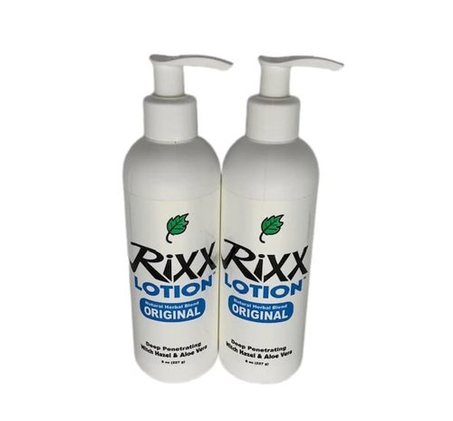 Rixx Lotion Original Natural Herbal Blend (2-pack) with Witch Hazel, Aloe Vera, Shea Butter, Hyaluronic Acid & Essential Oils. Moisturizer and Skin Toner for Face and Body.