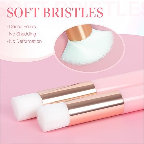 Buqikma 2 Pieces Lash Brush Cleaning Lash Shampoo Brushes for Nose Cleaning Fan Brush Peel Off Blackhead Brushes Remover Tool, Lash Wash Supplies£¨Pink£©
