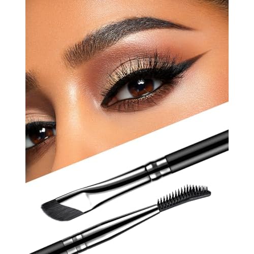 EIGSHOW Dual-Ended Precision Eyebrow Brush and Comb for Eyeliner Lining, Sculpting Brows, Professional Eye Makeup Tools (D109)