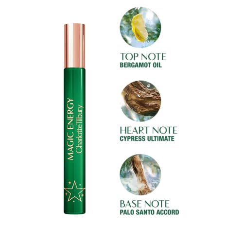 Charlotte Tilbury Magic Energy Eau De Parfum - Pheromone Enhancing Woody Perfume Enriched with Naturally-Derived Oil - Long-Lasting Scent with Notes of Bergamot, Cashmere Wood & Palo Santo