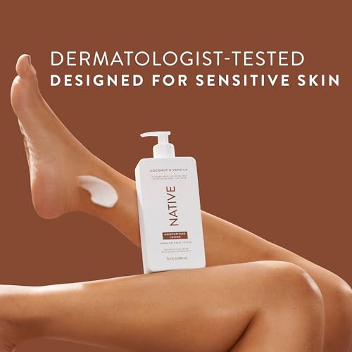 Native Body Lotion Contains Naturally Derived Plant-Based Moisturizers for Women and Men | Restores Dry Skin, Coconut & Vanilla, 16.5 fl oz