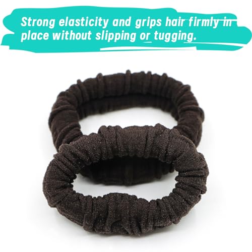Youxuan No Damage Soft Polyester Hair Ties, No Tug Scrunchies Hair Bands with Strong Elasticity
