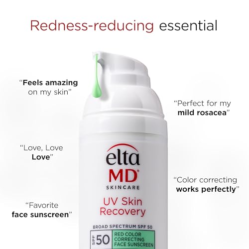EltaMD UV Skin Recovery Face Sunscreen with Zinc Oxide, All Mineral, Safe for Sensitive Skin SPF 50