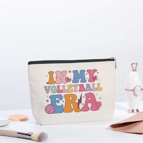 Volleyball Inspirational Gifts for Women In My Volleyball Era Makeup Bag Cosmetic Bag Volleyball Stuff Gifts for Teen Girls Volleyball Players Teams Birthday Gifts for Best Friend BFF Bestie Her