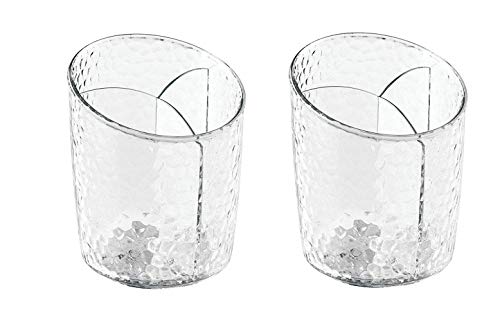 InterDesign Rain Cosmetic Organizer Cup for Vanity Cabinet, Clear
