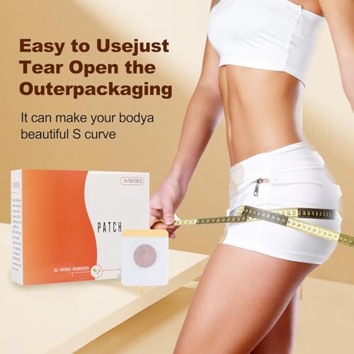 Belly Patch, Natural Belly Sticker for Women and Men, Abdomen Belly Button Pads Navel Sticker Breathable Patches, Comfortable and Easy to Use, 30 PCS