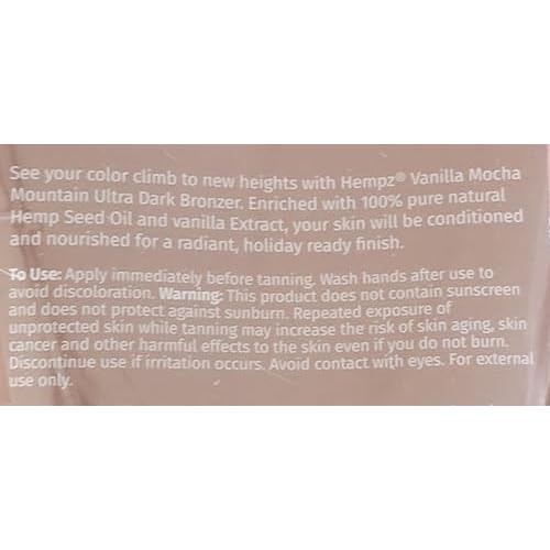 Hempz Vanilla Mocha Mountain Ultra Dark Bronzer 8.5oz Holiday Limited edition