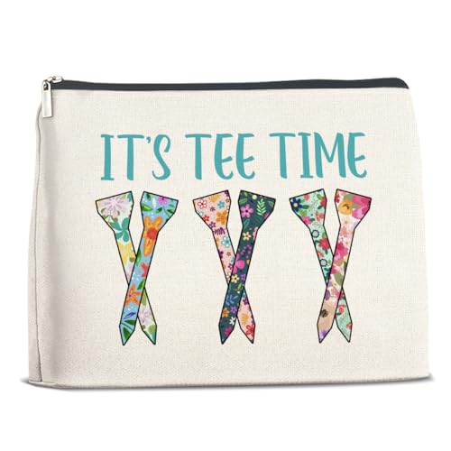 Golf Gifts Makeup Bag, Team Gifts for Women Golf Lover Player Inspirational Gift for Golfers Friendship Birthday Gift for Her Female Friend Zipper Cosmetic Bag Travel Toiletry Pouch for Purse
