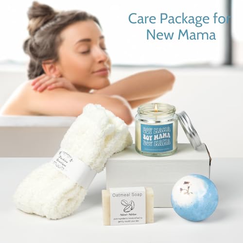 New Mom Gifts, Baby Shower Gifts for Boys, New Mom Gift Basket After Birth, Pregnancy Gift for First-Time Mommy, Expecting Mother, Postpartum Care Package After Baby for Boy Mama