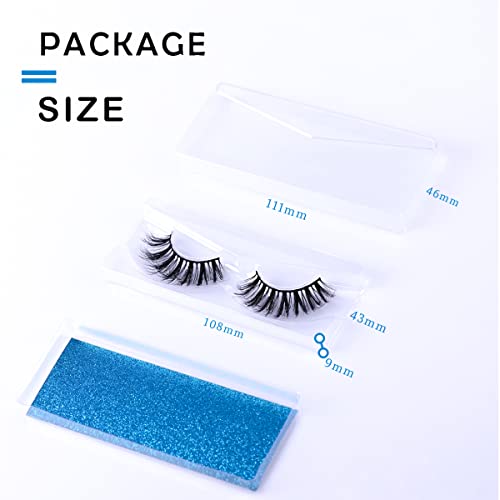 Lashes Bulk 50 Pair Wholesale Short Lash Natural Look Fluffy Mink Eyelashes 5D Faux Mink False Lash Cat Eye Fake Eyelash Soft Wispy Strip Eye Lashes with Individual Portable Lash Pack