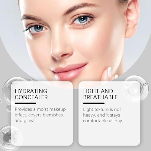 Under Eye Concealer - EELHOE Under Eye Brightener, Instantly Brightener Stick, Waterproof Under Eye CC Concealer, Color Brightener for Dark Circles (Lvory)
