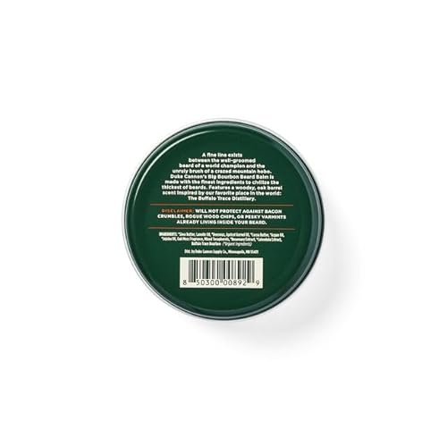 Duke Cannon Big Bourbon Beard Balm & Beard Oil, Woodsy Oak Barrel Scent, Premium Beard Care with Buffalo Trace Bourbon. (2 Pack Bundle)