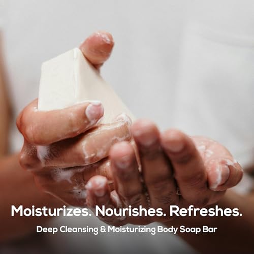 MARLOWE. No. 105 Bar Soap for Men 7 oz (3 Bars) Moisturizing Body Soap, Nourishing & Refreshing with Natural Extracts, Shea Butter, Olive Oil & Green Tea Extracts, Original Sage & Fir Scent
