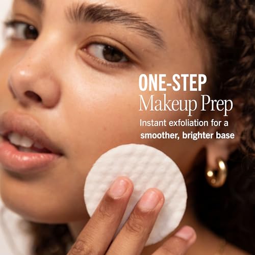 First Aid Beauty - Facial Radiance Pads with Glycolic & Lactic Acids, Daily Exfoliating Pads with AHA, Visibly Smaller Pores, Help Tone & Brighten Skin, One-Step Makeup Prep, Compostable, 60