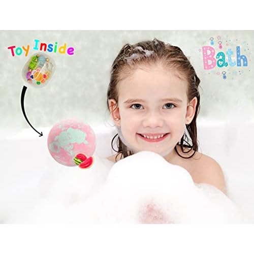 Unicorn Bath Bombs with Surprise Inside for Kids Girls, Bath Bombs Surprise Birthday Gifts Unicorn Gifts for Kids Girls with Jewelry Toys Inside