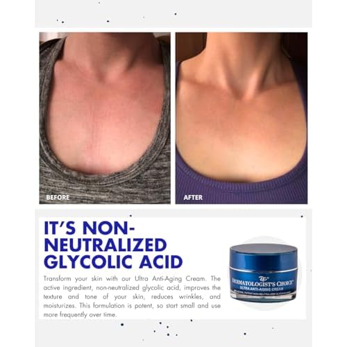 Dermatologist's Choice Ultra Anti-Aging Face Cream Retinoid Alternative Extra Strength Resurfacing Cream with Non-Neutralized Glycolic Acid
