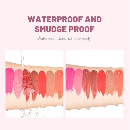 ZUK Pudaier 14Pcs Velvet Matte Lip Gloss Set, Long Lasting Non Stick Liquid Lipstick for Women Girls High Pigmented Lip Makeup Kit Mother's Day Gifts
