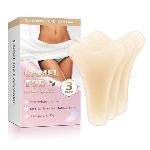 3 Pack Camel Toe Concealer, Seamless Camel Toe Hider, Reusable Anti Camel Toe Silicone Insert, No Camel Toe Underwear Guard, Cameltoe Concealer Cover (Y Shape, L)