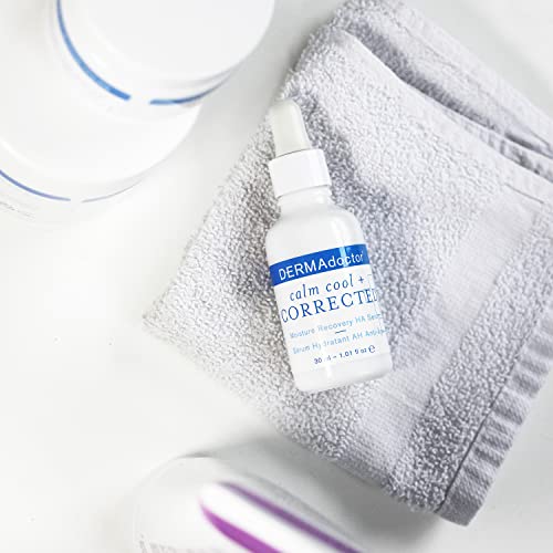 DERMAdoctor Hyaluronic Acid Moisturizer for Face ? Hydrating Niacinamide Face Serum with Vitamin C ? Dermatologist Formulated Hydrating Serum for Sensitive Skin, 1 fl oz