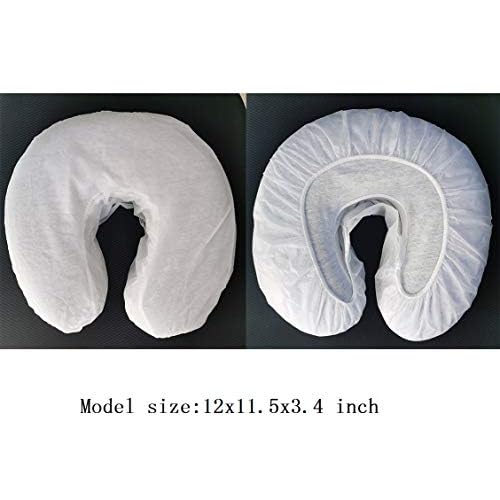 ZMDREAM Pack of 75 Headrest Covers Fitted Disposable Massage Face Rest Cradle Covers White & Black