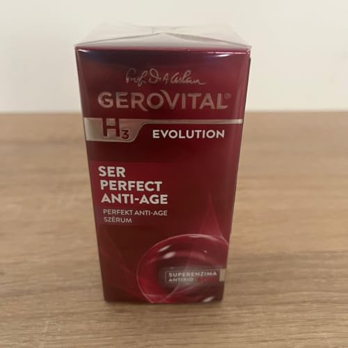 GEROVITAL EVOLUTION Perfect Anti-Aging Face Serum with Hyaluronic Acid and Superoxide Dismutase SOD (The Anti-Aging Super-Enzyme), Anti-Wrinkle, Moisturizer Face Serum, 15 ml