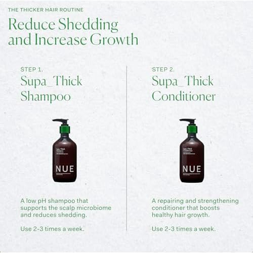 The Nue Co. SUPA THICK CONDITIONER, Supports Hair Growth and Scalp Health, Hydrating, For All Hair Types, Vegan, 8.45 fl oz