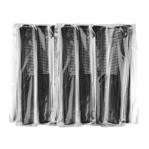 Disposable Combs in Bulk Individually Wrapped Widen and Fine Combs Straight Hair Combs for Women Men Long Handle Beauty Combs for Homeless, Hotel, Nursing Home (7in x 4in, Count, 50)