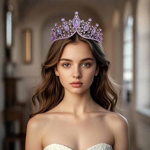 Kamirola Baroque Queen Crown,Rhinestone Wedding Bridal Crown and Tiaras Crystal Headband For Birthday Prom Pageant Party halloween¡¦ TR09